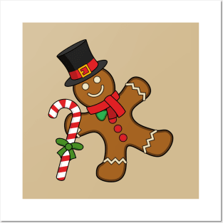 Dancing Gingerbread Man Posters and Art